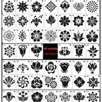 48Pcs Mandala Stencil Set Mandala Dot Painting Stencils for DIY Rock Art Projects on Wood Furniture Decoration 3.94/2.99 inch)