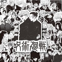 10/30/65pcs Jujutsu Kaisen Anime Cartoon Stickers Cool Black White Manga Graffiti Decal DIY Guitar Motorcycle Laptop Sticker Toy