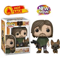 2026 Neue Funko Pop! Figuren The Walking Dead Daryl mit Hund # 1182 Sammlung Actionfigur Puppe Spielzeug Vinyl Pop Modell Spielzeug Kinder Geschenk