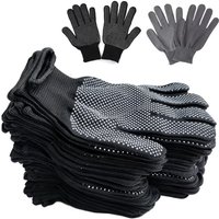 AliExpress YUMARCH 4/12/24PCS Safety Work Gloves with Anti-Slip Grip Dots Thin Lightweight Nylon Gloves for Women Gardening Cycling Working Gloves