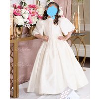 Flower Girl Dress Feathers Bow Spaghetti Straps Girls Wedding Party Dress Off The Shoulder Puff First Communion Gown