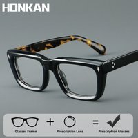 Modne okulary z grubymi oprawkami z octanu, męskie, vintage, kwadratowe, do korekcji krótkowzroczności, oprawki do okularów korekcyjnych, okulary do czytania, luksusowa marka okularów.