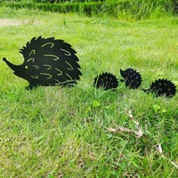 Tiki - Inspired The Hedgehog Family Garden Decoration for Home - & - Garden. Ideal for Outdoor Spaces, as Lovely Garden Decor
