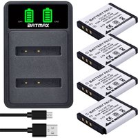 Batmax for Fuji NP-50 Battery +LED Dual Charger For Nigit Vision Camera for FUJIFILM for Pentax D-Li68 for KODAK KLIC-7004