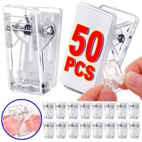 10-50Pcs Singleside Adhesive Clip Hanging Photo Clips Poster Self-Adhesive Acrylic Clips Sticky for Office Home DIY Poster Photo