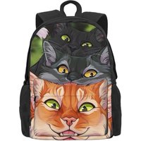 Warrior Cats Backpack Boys Girls BookBag Kids School Bag Laptop Shoulder Bags for Men Women
