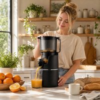 Kaltpress-Entsafter, Slow Juicer – 250W Motor – Leicht zu reinigender, kompakter Saftextraktor für ganze Früchte & Gemüse, Sellerie, Zitrusfrüchte, Wurzeln & Grünpflanzen