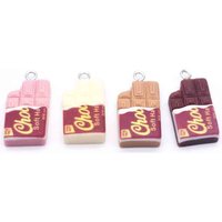 10pcs 14*27mm Cute Chocolates Flat Back Charms For Pendant DIY Earrings Necklace Jewelry Accessories Finding