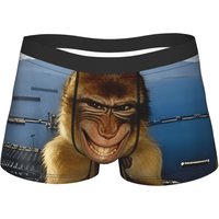 Thinking Monkey Meme Found an Evil Idea Smiling Funny Silly Underwear Boxershorts Quality Men Panties Breathable Shorts Briefs