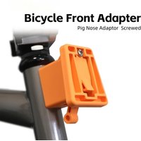 1PCS Dual Hole Mount Front Rack Bracket Block,Front Rack Adapter Accessories for Brompton Folding Bike,Bicycle Bag Mount Fitting