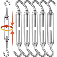 Stainless Steel OC Type Turnbuckle Hook and Eye Tensioners Adjustable Wire Cable Ropes Tension Sun Shade Sail Tent Hardware