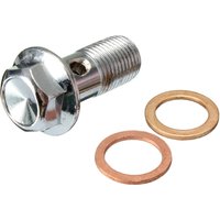 10mm M10x1.00 Motorcycle Brake Caliper Banjo Bolts Screws Chrome Steel For Honda/Kawasaki/Suzuki/Yamaha