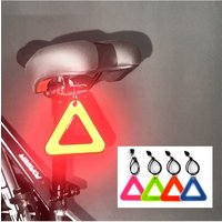 AliExpress NONE Bicycle Saddle Reflective Triangle Sign Double Sided Night Riding Safety Warning Plate PVC Reflector with Elastic Rope