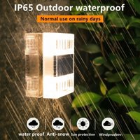 1/4PCS LED Solar Fence Lamp Outdoor IP65 Waterproof Garden Decoration Up And Down Lighting Solar Light Control Sensor Wall Light