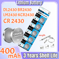 2-60PCS CR2430 3V Lithium Battery CR 2430 DL2430 BR2430 Button Coin Batteries for Key Fob Watch Alarm Clock Remote Control