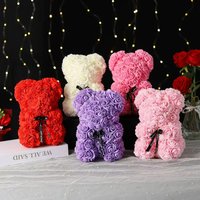 Rose Teddy Bear Mom Girlfriend Birthday Gifts Women Rose Teddy Bear Artificial Flower Anniversary Valentines Day Birthday Gift