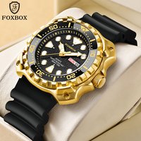 FOXBOX Fashion Men Watches Top Brand Luxury Luminous Men Watches Calendar Waterproof Military Sports Business Man Watch Reloj