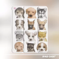 Korean Ins Cute Blurry Dog Face Design For iPad Case iPad 11 7 Pro 10 6 8 2025 Air 5 4 Mini Book-Style Tri-Fold Anti-Bend Cover