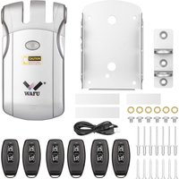Wafu Door Lock 019 Remote Control Deadbolt Lock Electronic Keyless Tuya Bluetooth/Wifi Smart Lock 433Mhz Invisible Lock