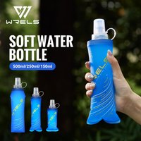 WRELS Collapsible Water Bottle TPU BPA-Free Outdoor Camping Hiking Travel Folding Water Bottle Lightweight Running Water Bottle