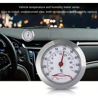 Mini Car Dashboard Thermometer Portable Vehicle Thermometer Round Temperature Gauge Meter Car Home Decoration
