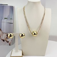 Yuminglai Dubai Fine Jewlery High Quality Ball Necklace Sets for Women Anniversary Wedding FHK24358