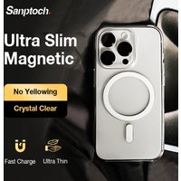 Magnetic Lens Protector Transparent Hard Tpu Pc Phone Case Fashion Design Back Cover for Phone XR/8/11/12/13/15/16/17 Promax