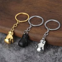 1pc Boxing Gloves Key Chain Simulation Fitness Equipment Pendant Keyring for Men Women Couple Car Keys Ornaments