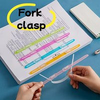 10pcs binder, paper clip, plastic binding , multiple packaging - binder PP clip, desk organizer, office stationery clip, binder