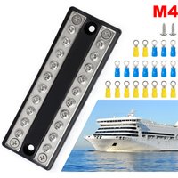 Battery Power Distribution Block Bus Bar Positive Negative 100A 48V CD 10 Circuit Busbar Power Terminal Block For RV Boat Truck