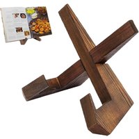 Wooden Recipe Holder for Dining Room, Kitchen Menu Display Stand, Hanging Study Desk Reading Wooden Bookend