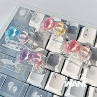 1.5u TAB Key DlY Personalized Cute Bow Keycap Transparent Backlight for Cherry MX Mechanical Keyboard RGB Keycaps Gift single