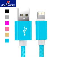 Metal Nylon Braided Fast Charging Data Cord 1m 2m 3m USB Charger Cable For iPhone 14 8 7 6S Plus X XR XS 11 12 13 Pro Max iPad 9