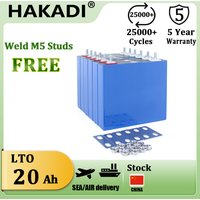 HAKADI 2.3V 20Ah Rechargeable LTO Prismatic Batteries Original TOSHIBA Cell High Rate Discharge 6-24PCS For Low Temperature