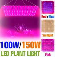 150W LED Grow Lights Full Spectrum 220V Quantum Plate Plant Fill Lamp Indoor Flower Succulents Potted Cultivation US/EU Plug
