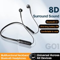 Wireless Bluetooth Headset NeckHanging 8D HiFi Stereo Noise Reduction Universal 5.0 Sport Headset with Microphone For Smartphone