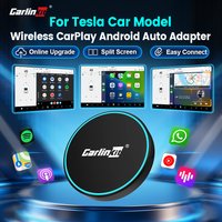Nouvel adaptateur sans fil CarlinKit T2C-SE Android Auto & CarPlay pour Tesla Model 3 Model Y, connexion facile, Waze, Spotify, écran partagé, OTA