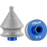 LOZLIN Diamond Beveling & Chamfer Bits Drilling, Reaming, Arc Grinding, Trimming Marble, Tile, Ceramic 5/8"-11 M14 Thread