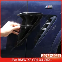 Car Front Fender Side Air Vent Cover Trim Car-styling For BMW X3 G01 X4 G02 2018-2024 Shark Gills Side Vent Sticker Bodykits