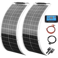 50W 100W 12V Flexible Solar Panel 150W 200W Solar Panel Caravan Van Upgraded 10A /20A Solar Charge Controller for Car RV Marine