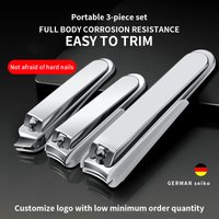 Nail Clipper Anti-Splash With Tray Manicure Set Shape Bevel Stainless Steel Professional Nail Cutter Tools For Personal