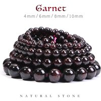AAA Natural Gemstone Garnet Beads DIY Necklace Bracelet Accessories Round Loose Beads Wholesale 4/6/ 8/10mm Beads