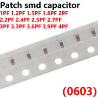 100PCS 0603 Patch smd capacitor 100NF 220NF 470NF 680NF 1UF 2.2UF 11PF 2PF 2.2PF 2.4PF 2.5PF 2.7PF 3PF 3.3PF 3.6PF 3.9PF 4PF