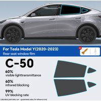 Pre-Cut Car Window Privacy Tint Film For Tesla Model Y 2020 2021 2022-2024 Auto Sticker Foils ceramic solar UV Protector films