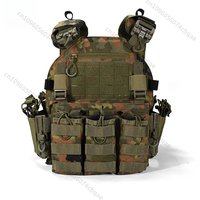 Tactical Vest, Flecktarn, 550D Water-Repellent Nylon Laser-Cut MOLLE