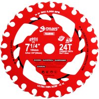 PAYA 7-1/4Inch 24Teeth Light Weight Wood Cutting Carbide Tipped Circular Saw Blade Special for Cordless Saws Energy Saving