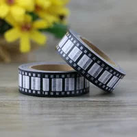 10M*15mm Tape Camera Roll Print Scrapbook DIY Sticker Decoration Japanese Tape Paper Black White Edges