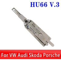 Lishi 2-w-1 HU66 V.3 Dekoder Narzędzie do Otwierania Drzwi Samochodowych dla VW Audi Porsche, Profesjonalne Narzędzie do Otwierania Zamków dla Ślusarzy Samochodowych