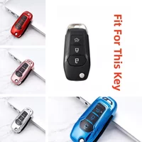 3 Buttons For Ford Figo 2017 Mondeo 5 Ecosport Puma 2020 Fiesta Mk8 Everest Ranger TPU Car Remote Key Case Cover Shell Fob