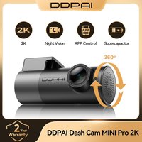 DDPAI MINI Pro 2K 1440P Dashkamera WiFi DVR 121 ° FOV Nachtsicht Smart Voice Control unterstützt 24-Stunden-Parkmonitor